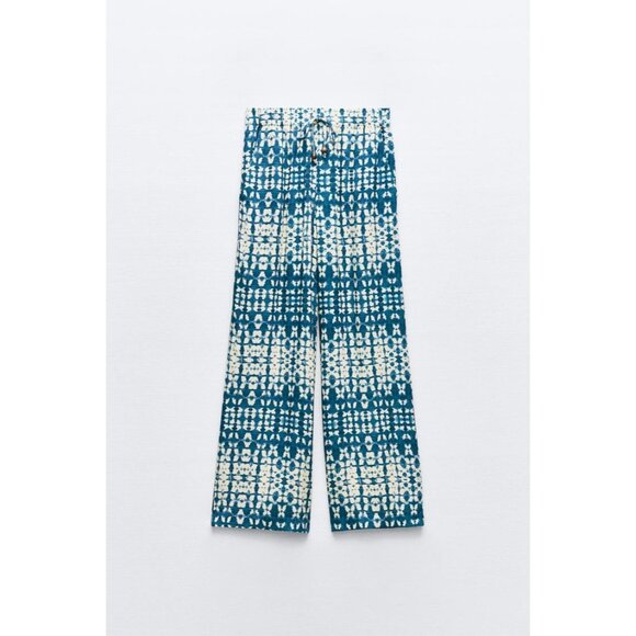 Zara Printed Flowy Pants - Picture 2 of 7